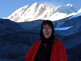 32 Jerome Ryan At Shishapangma Southwest Advanced Base Camp Just Before Sunset Jerome Ryan at Shishapangma Southwest Advanced Base Camp (5276m) waiting for sunset.